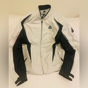 Men’s Fieldsheer Motorcycle Performance Armor Protection Cream/Black Jacket XL